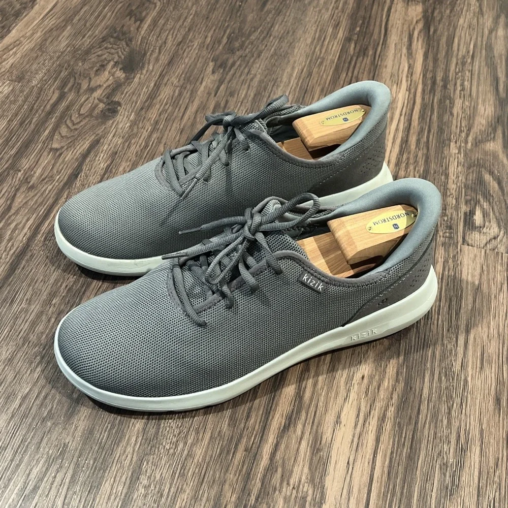 Kizik Madrid Eco Knit Gray Comfort Walking Shoes Men's Size 12 Women's 13.5